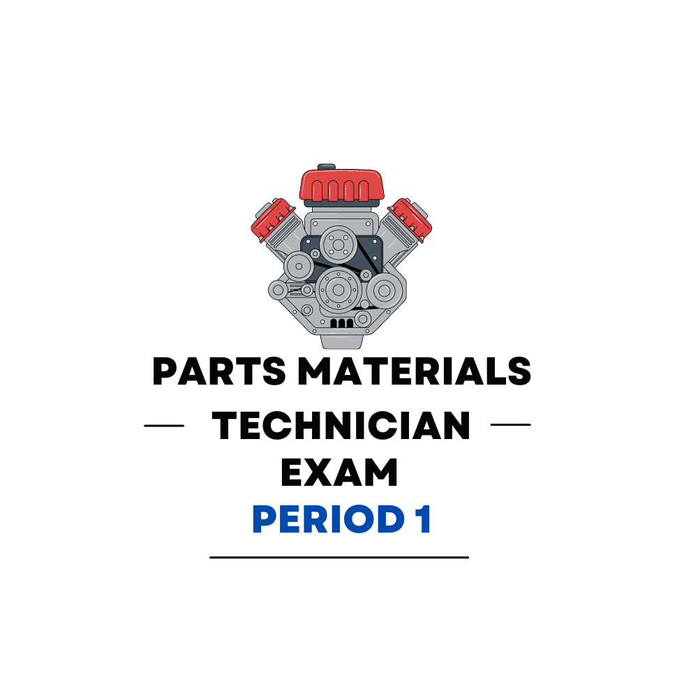 Parts Materials Technician First Period Practice Exam - Overview Page Image